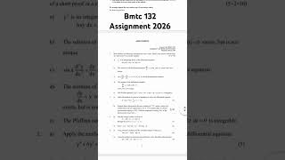 Bmtc 132 Assignment 2026