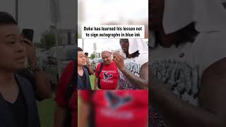 Duke Dennis doesn’t sign AUTOGRAPHS in Blue Ink… #dukedennis #autographs #amp