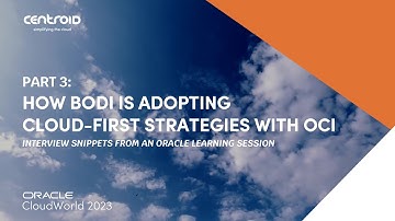 Part 3: How BODI is Adopting Cloud-First Strategies with OCI - Oracle CloudWorld 2023 Interview