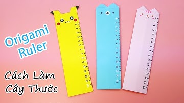Cách làm cây thước bằng giấy | How to make Paper Ruler | Origami Ruler | Liam Channel