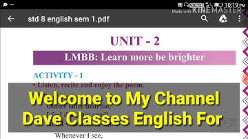 #std8englisg | Std 8 English Unit 2 LMBB Activity 2 Poem Whenever I See | English Std 8 lmbb Sem 1|