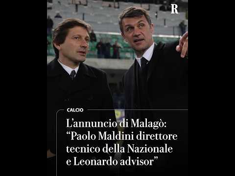 Video L'annuncio di Malagò: Maldini direttore tecnico della Nazionale e Leonardo advisor