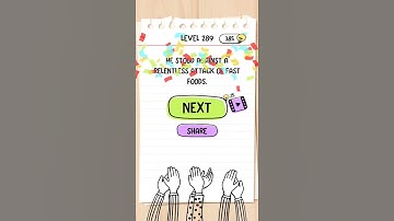 Brain Test Level 289 Time to eat and drink healthy Solution | Brain test 289