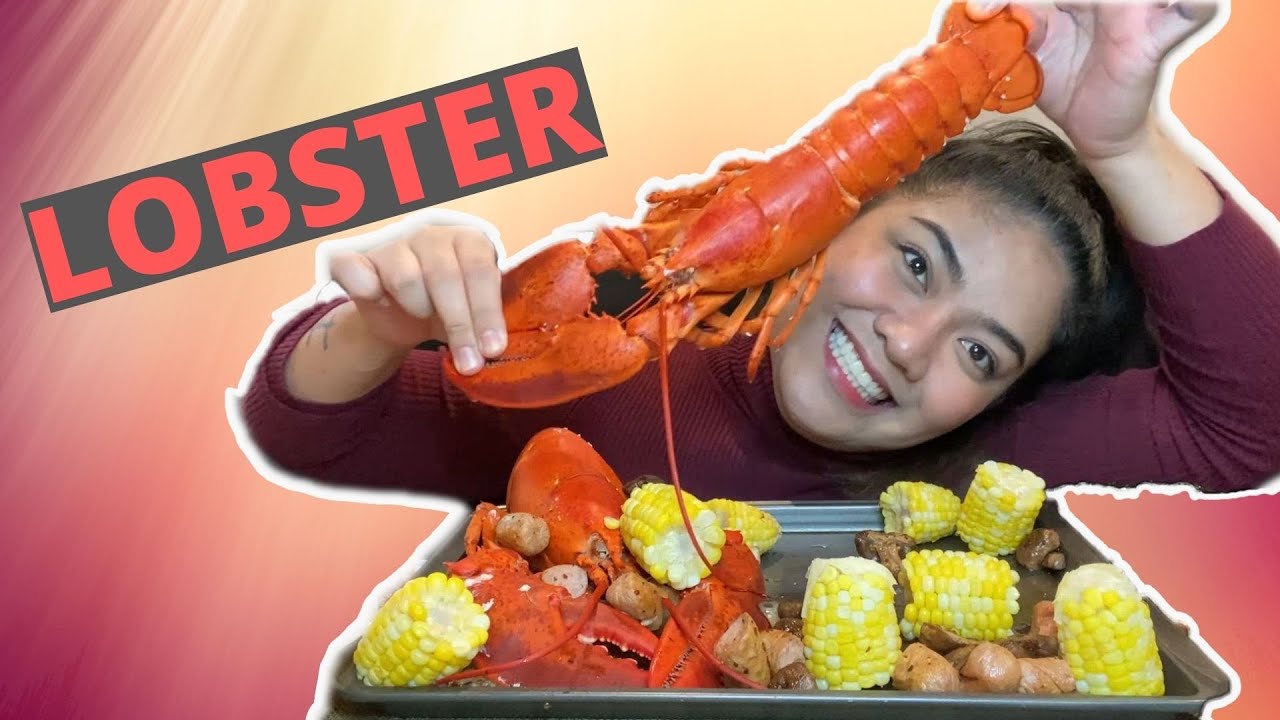 LOBSTER Mukbang | Kimchi + Sausage + Mushroom + Corn + Seaweed Wrap