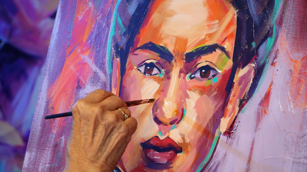 Expressives Gesicht malen lernen - von Anfang bis Ende