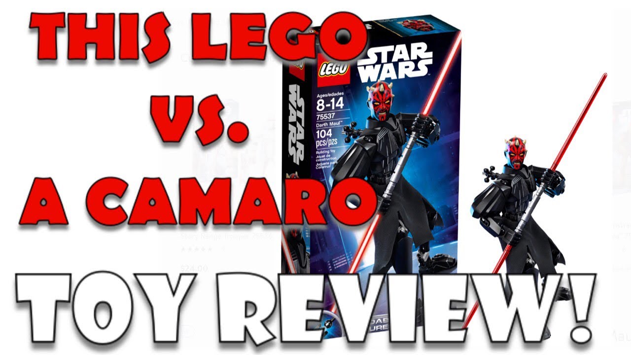 MY SON BUILT THIS STUPID DARTH MAUL LEGO AND THEN RAN OVER IT WITH HIS CAR. TOY REVIEW!