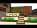 Garden Design with Central Steps for Warwick, St Albans