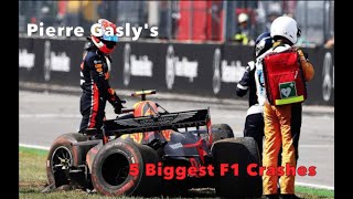 Pierre Gasly&#39;s 5 Biggest F1 Crashes