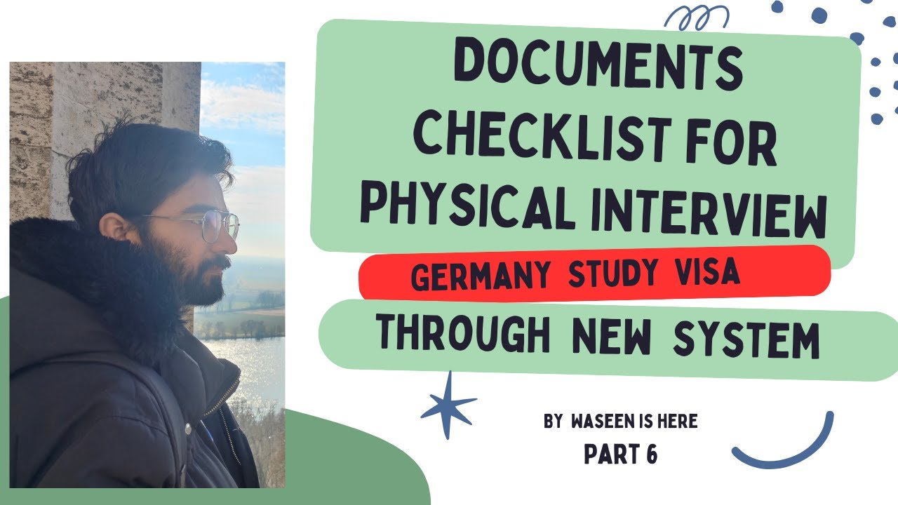 Documents Checklist for On site Interview for Study Visa Germany - YouTube