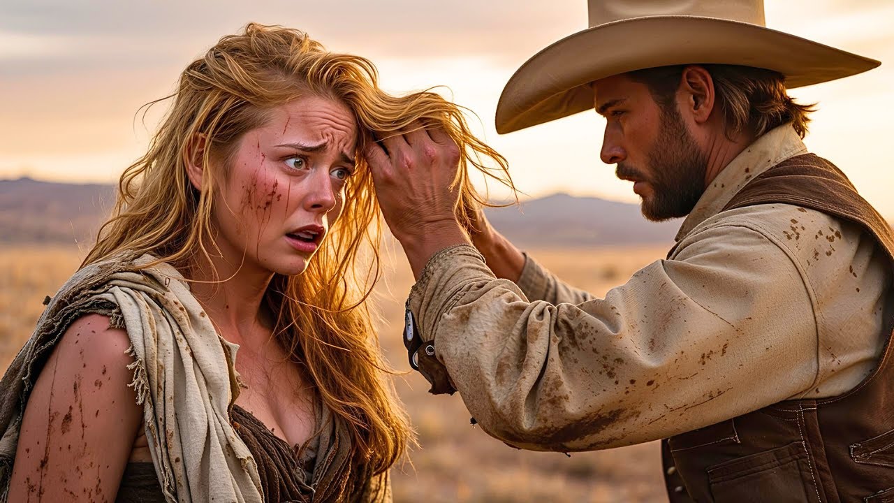 „Ich bin schmutzig, fass mich nicht an“, schluchzte sie – der Cowboy strich ihr Haar, sah Schönheit