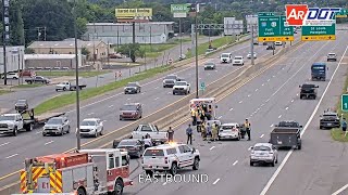 Arkansas: Distracted Driver Slams Into Car Stuck In Traffic Caused By Ladder On Interstate 