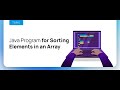 Sorting an Array in#java || #geeksforgeeks || #coding || #python || #csharp || #javascript || #html