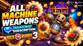 🔥 All Machine Weapons with Diamond Subscription | Kick The Buddy 3 🔫💎 screenshot 1