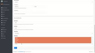 admin create class recurring