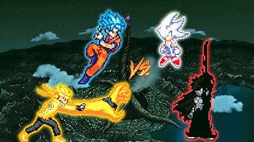 Goku DBS 3.5 OP & Naruto OP VS Sonic OP & Ichigo V4 Op in Jump Force Mugen
