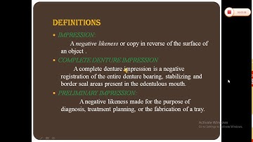 Principles and objectives of impressions in complete dentures part-I
