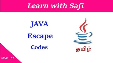 Java escape codes | Tamil | Learn with Safi