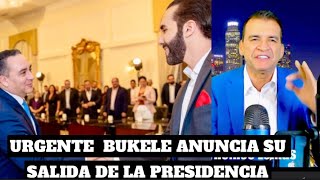 URGENTE, BUKEL ANUNCIA SU SALIDA E DE LA PRESIDENCIA DE LA REPUBLICA.