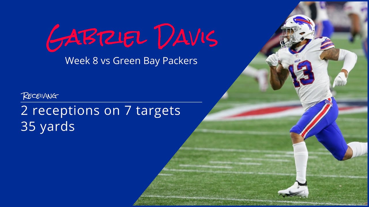 Gabriel Davis WR Buffalo Bills Every target and catch 2022 Week 8