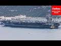 USS Gerald R. Ford Returns To Crete For Repairs After Fire