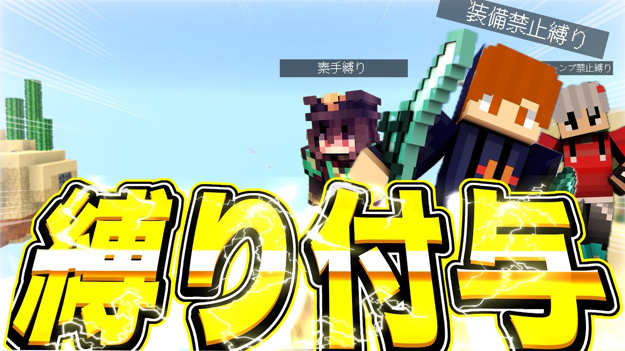 試合ごとに縛り付与のマインクラフト