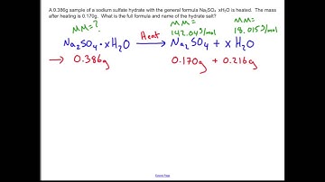 Unknown Hydrate Determination: Chemistry Sample Problem