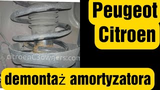 Wymiana sprężyny lub poduszki amortyzatora citroen peugeot #peugeot #citroen #wymiana #dewalt