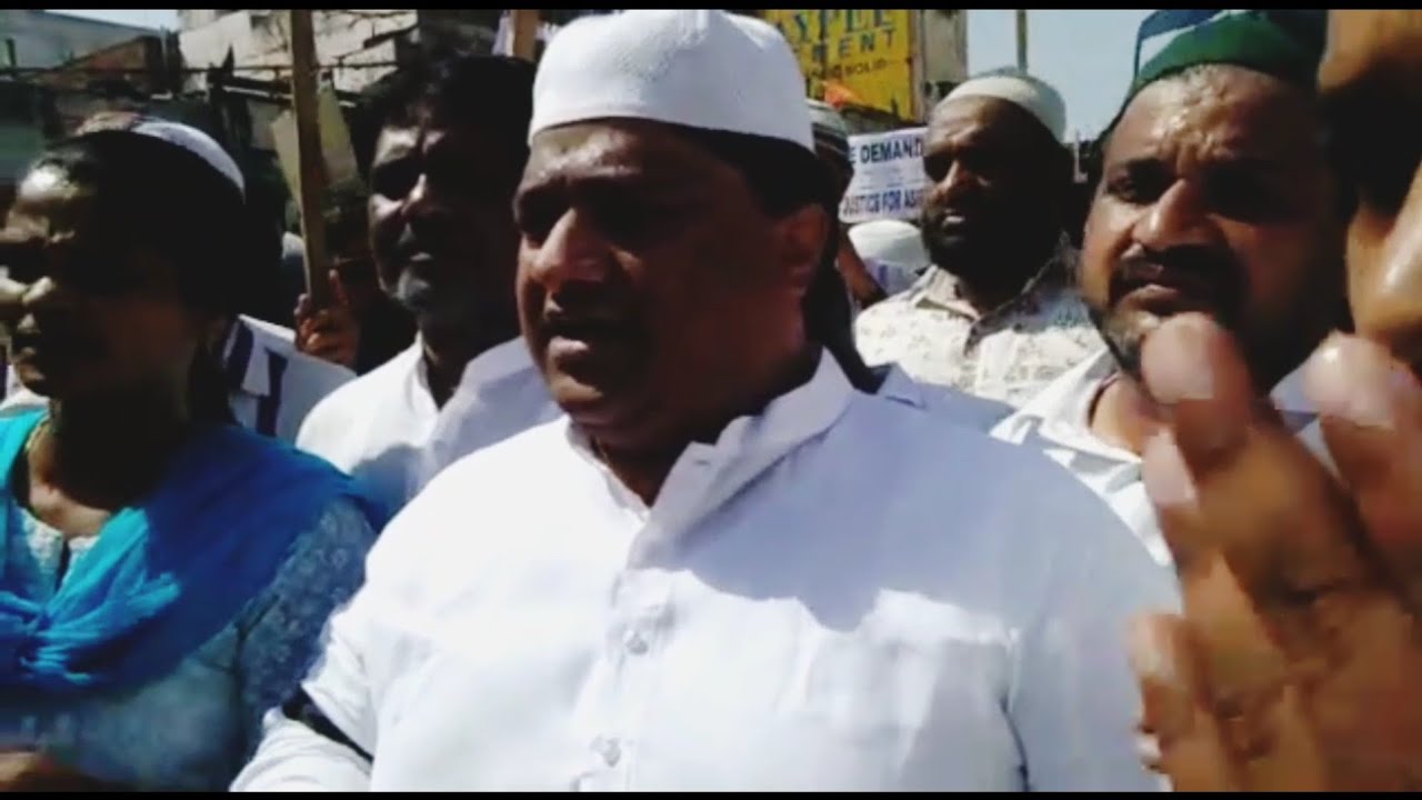 Huge Rally TRS  Rehemath Nagar Corporater and Party workers   Protest | Justice For Asifa |