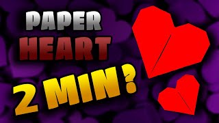 How to make easiest paper HEART in 2 minutes - ASMR Origami