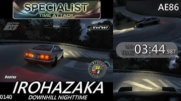 [Replay] Initial Unity IROHAZAKA 伊呂波 AE86，TIME ATTACK，頭文字 Unity，頭文字D，NIGHTTIME，DOWNHILL，SPECIALIST