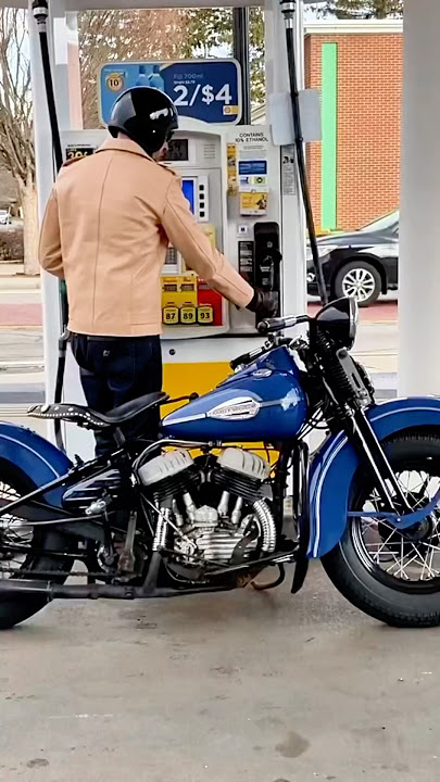 FILL HER UP! 1941 Harley-Davidson WL By Alexsnder Leaving