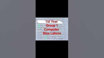 1st year group 1 computer science paper bise lahore 2023