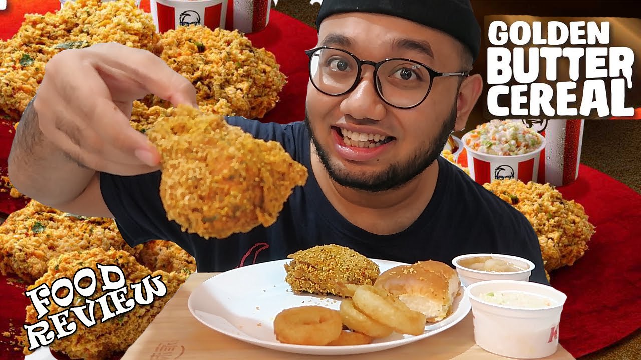 KFC GOLDEN BUTTER CEREAL CHICKEN + KFC ONION RING | AYAM RASA MCM KUIH RAYA (FOOD REVIEW)