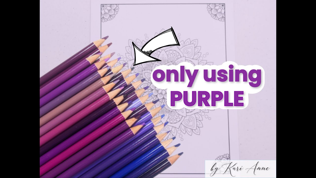 Coloring Using Only PURPLE Colored Pencils! BEST COLOR EVER! YouTube