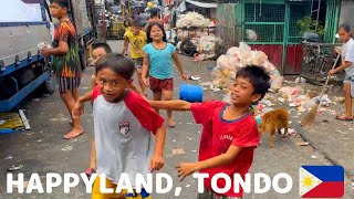 THE BIGGEST SLUM in PHILIPPINES | HappyLand in Tondo Manila Philippines 2023