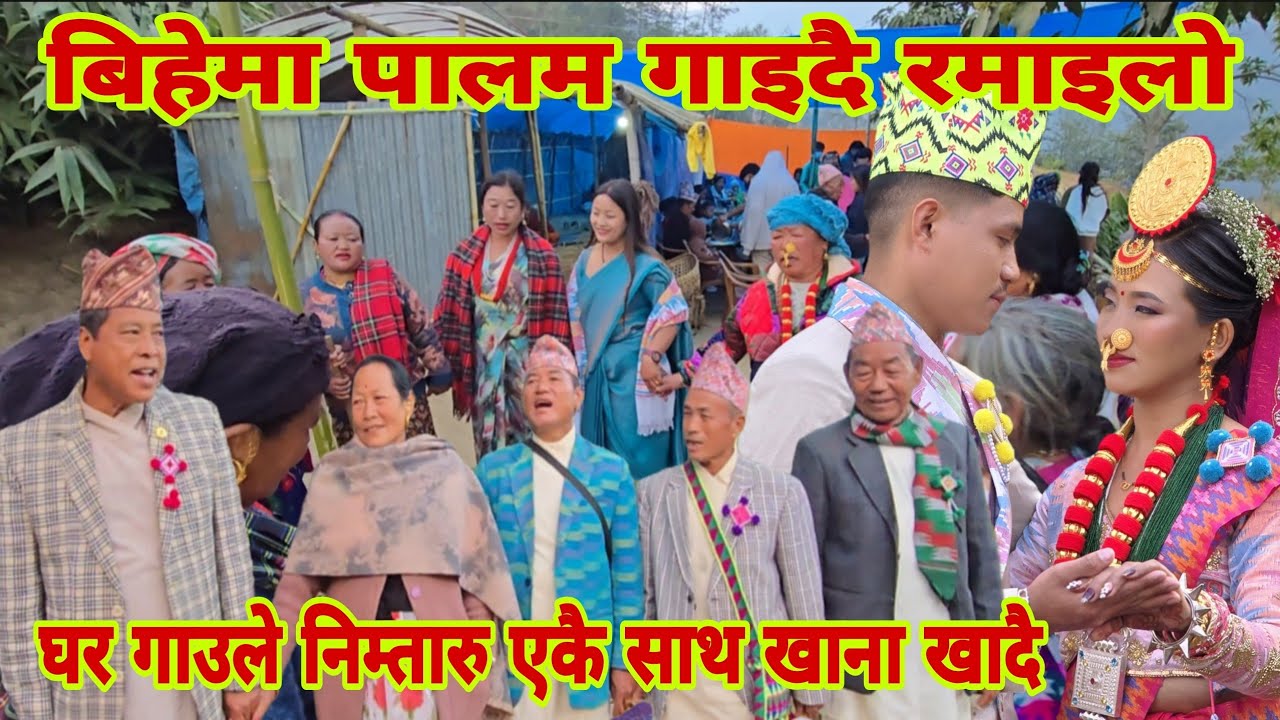 अल्पा बहिहिको शुभ चारकलम गाउले दाजुभाई कुलकुटुम्ब भेला भाइ खानपान गर्दै धान नाच्दै रमाउदै