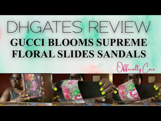 GUCCI SLIDES UNBOXING  GUCCI GG BLOOMS SLIDES REVIEW 