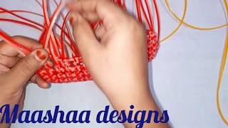 1roll box knot basket making for beginners  clear full video/ Sivan Kan koodai pinnuvathu Eppadi
