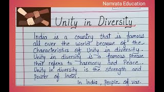 Unity In Diversity Essay Writing In English Essay On Unity In Diversity In India In 150 Words