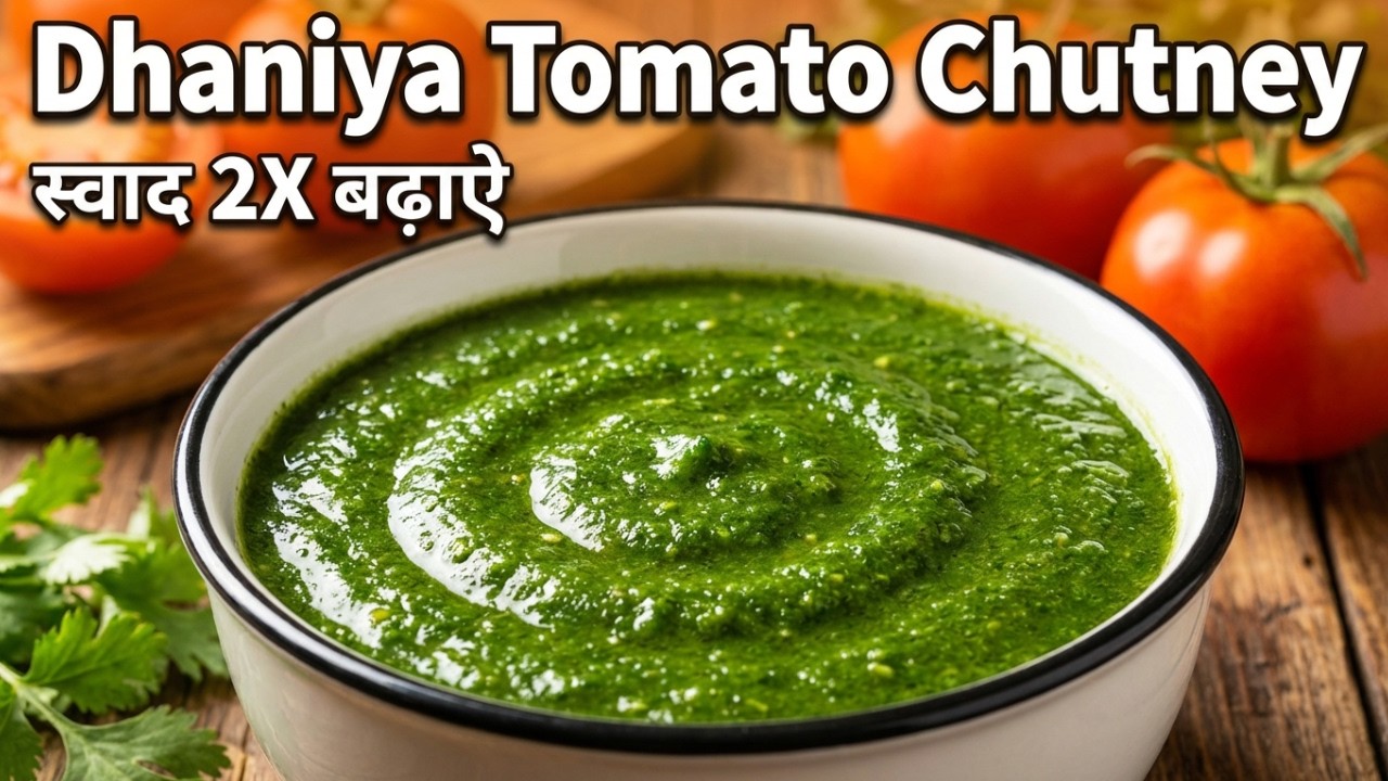 Must Try Tomato Coriander Chutney(Dhaniya Tamatar Ki Chutney Recipe) धनिया टमाटर की चटनी