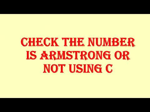 Check the number is Armstrong or not using C(Malayalam)/EST 102 Programming in C-  Part 41