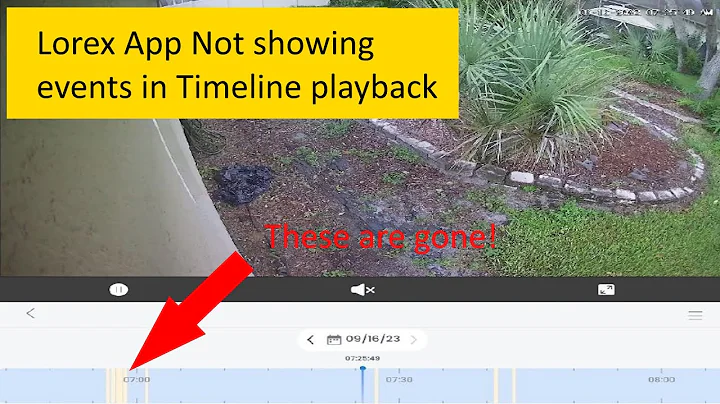 Lorex App Not Showing Events in Timeline Playback
