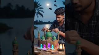 Noor Se Jagmag Madina Mosque Build 😍🕌 | HandmadeLighting Art #ytshorts