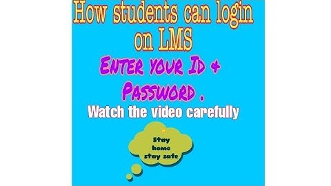 How students can do login on LMS ?LMS pr student login kase kare ?