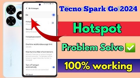 tecno spark go 2024 hotspot not working, tecno spark go 2024 hotspot settings