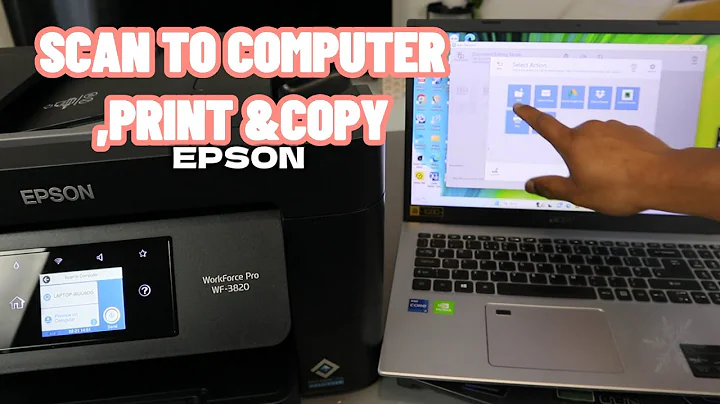 How to Scan To Computer Print & Copy from EPSON WF 3820 DWF All In One Printer Review !!