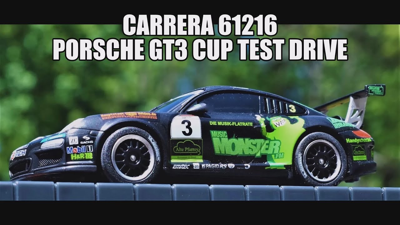 Carrera GO Slot Car 61216 - Porsche GT3 Cup - Test Drive! - YouTube