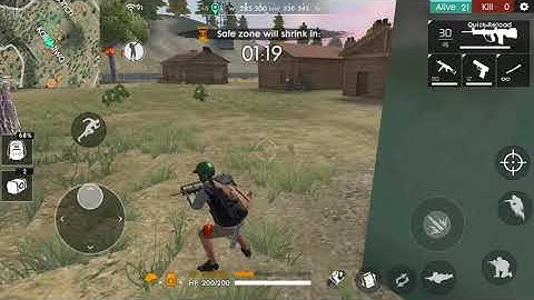 Playing free fire game in tencent gaming buddy