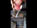 the process of plating the farming tool machete