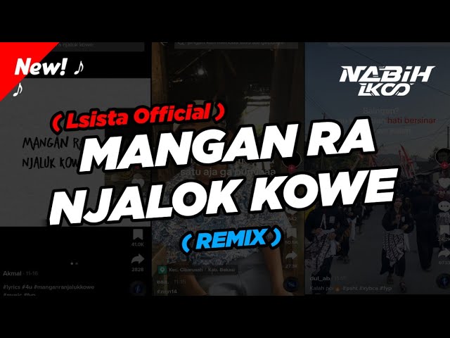 DJ MANGAN RA NJALUK KOWE - LSISTA OFFICIAL || VIRAL TIKTOK !!! ( Nabih Fvnky ) class=